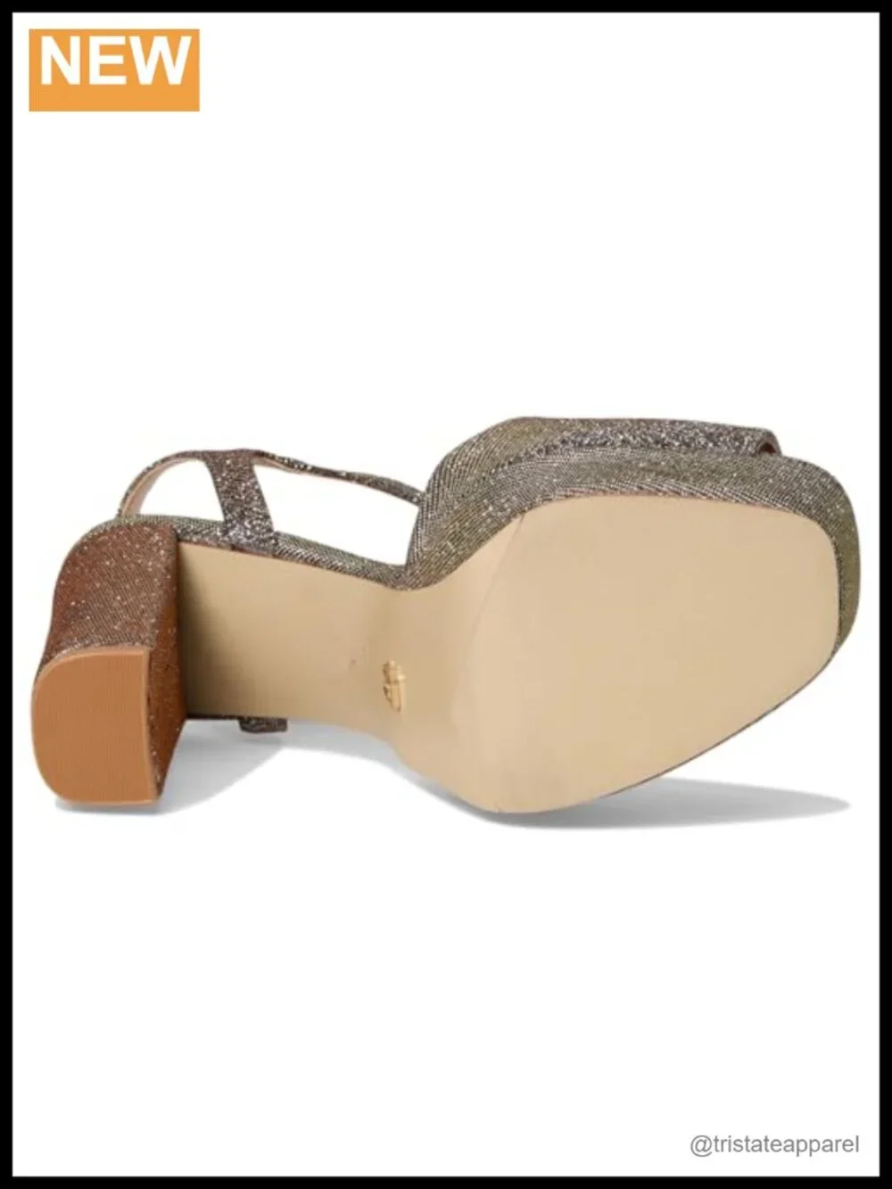 Synthetic Platform Block Heel Sandal Open Square Toe